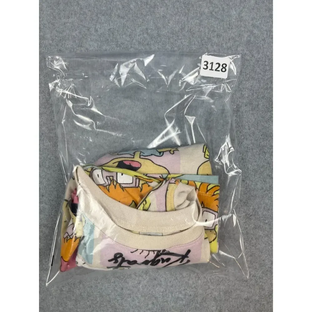 Love Tribe Nickelodeon Rugrats Shirt Youth XL Beige All Over Print‎ Short Sleeve